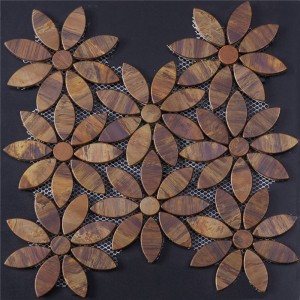 Mosaikplattor för retro konstkökblomma