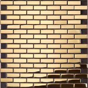 Golden Select Metal Mosaic Wall brickor för kök
