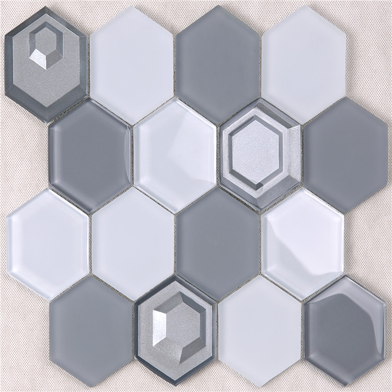 Foshan Factory anpassade design hexagon mosaikplattor