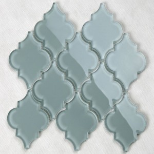 Senaste design Arabesque Lantern Waterjet Mosaic Glass Kitchen Backsplash Wall Tile