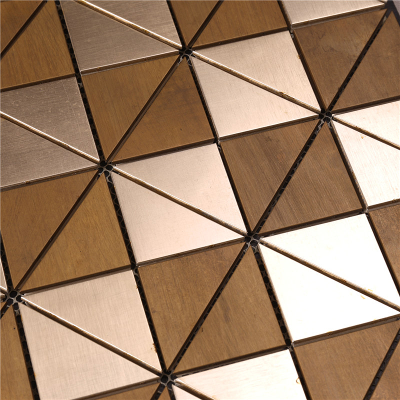 Dekor Champagne Gold Color Geometric Mosaic Tile HSW18118